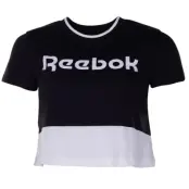 Te Linear Logo Crop Tee, Black, S,  Reebok