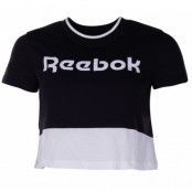 Te Linear Logo Crop Tee, Black, Xs,  Reebok