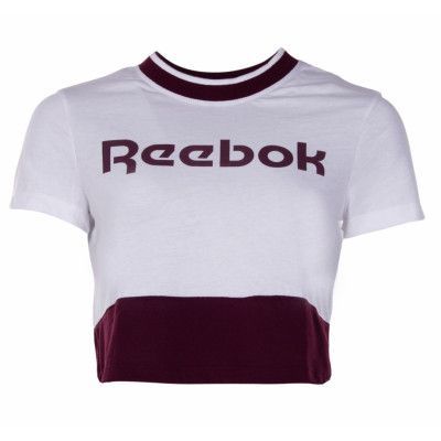 Te Linear Logo Crop Tee, White, 4xl,  Reebok