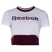 Te Linear Logo Crop Tee, White, S,  Reebok