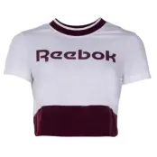 Te Linear Logo Crop Tee, White, Xxs,  Reebok
