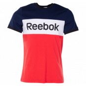 Te Ll Blocked Ss Tee, Radred, L,  Reebok