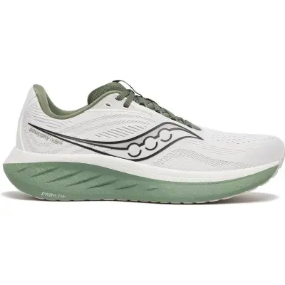 Saucony Ride 18 Mens White/Olivine