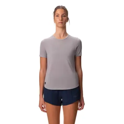 Saucony Stopwatch Short Sleeve Light Grey Heather - M