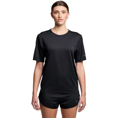 Saucony Stopwatch Short Sleeve W T-shirt Black, S