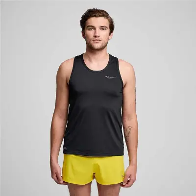 Saucony Stopwatch Singlet Men Black