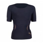 A400 Womens Top Short Sleeve, Black/Gold, L,  Skins