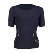 A400 Womens Top Short Sleeve, Black/Gold, M,  Skins