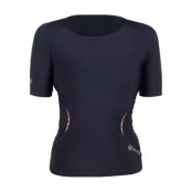 A400 Womens Top Short Sleeve, Black/Gold, Xs,  Skins
