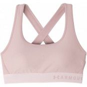 armour mid crossback bra, dash pink, m,  under armour