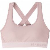armour mid crossback bra, dash pink, s,  under armour
