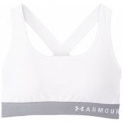 Armour Mid Crossback Bra, White, L,  Under Armour