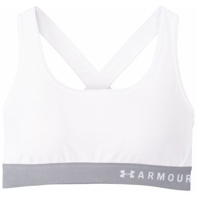 Armour Mid Crossback Bra, White, Xxxl,  Under Armour
