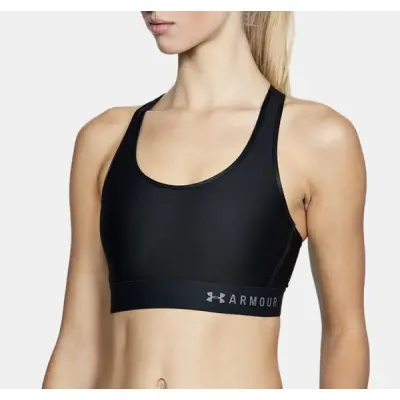 Armour Mid Keyhole Bra, Black, Xs,  Sport-Bh