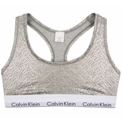 Bralette, Grey With Logo, S,  Calvin Klein