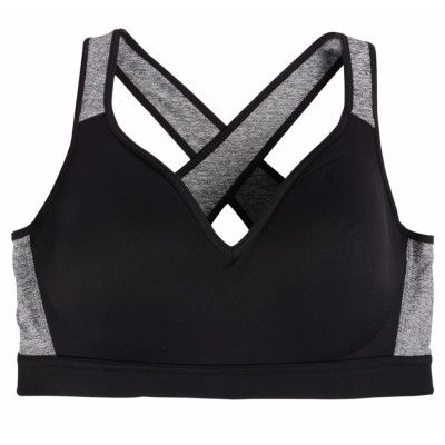 Cross Back Bra, Black, Xs,  Stay In Place