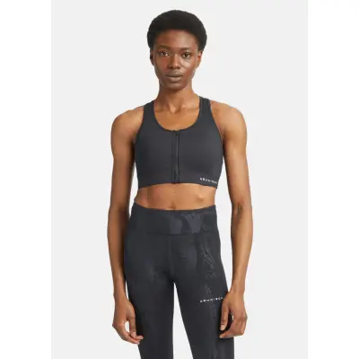 Essential Zip Sportsbra, Black, Xs,  Löparkläder