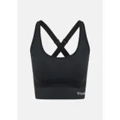 Hmlclea Seamless Sports Top, Black Melange, Xl,  Löparkläder