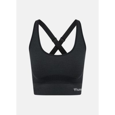 Hmlclea Seamless Sports Top, Black Melange, Xl,  Löparkläder