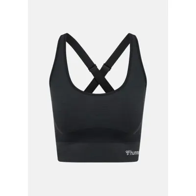 Hmlclea Seamless Sports Top, Black Melange, Xl,  Löparkläder