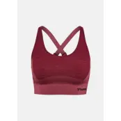 Hmlclea Seamless Sports Top, Cabernet/Apple Butter Melange, M,  Löparkläder
