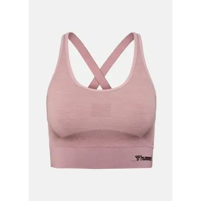 Hmlclea Seamless Sports Top, Woodrose/Rose Taupe Melange, M,  Löparkläder