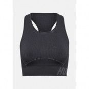 Hmlte Christel Seamless Sports, Black/Asphalt Melange, M,  Sport-Bh