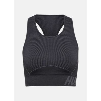 Hmlte Christel Seamless Sports, Black/Asphalt Melange, Xs,  Sport-Bh