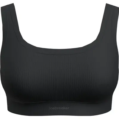 Icebreaker Women Merino Blend Rib Lotus Bra Black