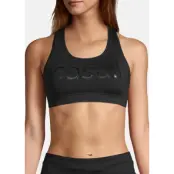 Iconic Wool Sports Bra, Black Logo, M/Ab,  Sport-Bh
