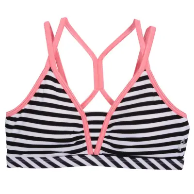 Julie Sport Top, Black/White Stripe, Xs,  Sport-Bh