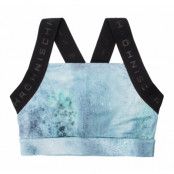 Kay Printed Sports Bra, Green Space Dyed, 2xl,  Röhnisch