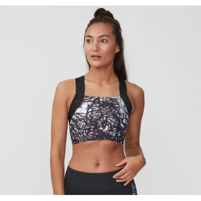 Kay Printed Sports Bra, Sketch Grey, Xs,  Röhnisch