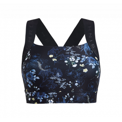 Kay Printed Sports Bra, Yellow Garden, S,  Röhnisch