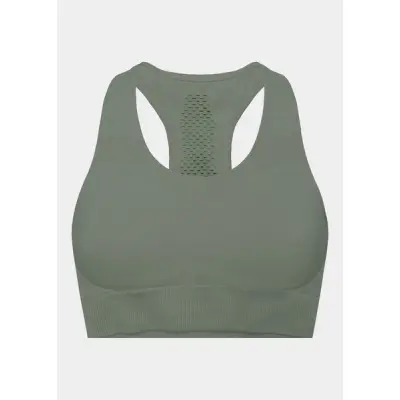 Seamless Sports Bra W, Olive, L,  Exani