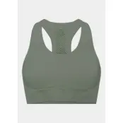 Seamless Sports Bra W, Olive, Xl,  Exani