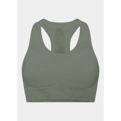 Seamless Sports Bra W, Olive, Xl,  Exani