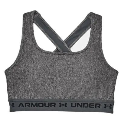 Ua Crossback Mid Heather Bra, Charcoal Light Heather, Xs,  Löparkläder