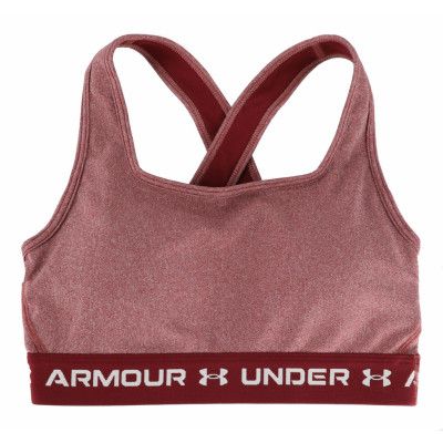 Ua Crossback Mid Heather Bra, League Red Light Heather, M,  Löparkläder
