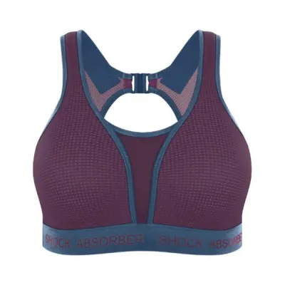 Ultimate Run Bra Padded, Cranberry Splash, 75c,  Shock Arbsober