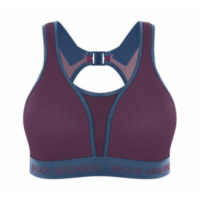 Ultimate Run Bra Padded - Blac, Cranberry Splash, 80a,  Shock Arbsober