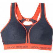 Ultimate Run Bra Padded - Blac, Slate Gray/ Coral, 65a,  Shock Arbsober