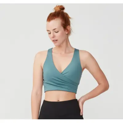 Wrapped Sports Bra, Sea Green, S,  Röhnisch