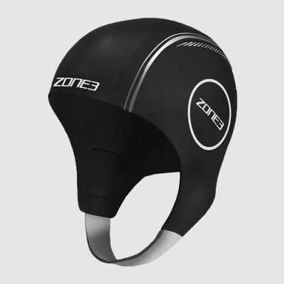 Zone3 Neoprene Swim Cap Black/Reflective Silver
