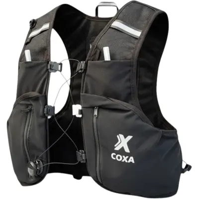 Coxa Carry Running Vest w/ Soft Flask Svart XL | Vätskeryggsäck